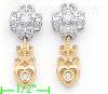 14K Gold Fancy CZ Sets Earrings