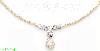 14K Gold Fancy CZ Sets Necklace 17"