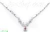 14K Gold Fancy CZ Sets Necklace 17"