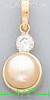 14K Gold Fancy Pearl Sets Charm Pendant