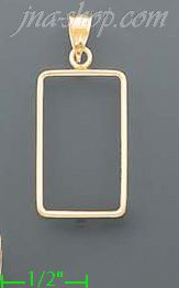 14K Gold Bezel Coin Charm Pendant - Click Image to Close