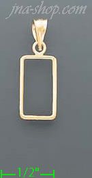 14K Gold Bezel Coin Charm Pendant - Click Image to Close