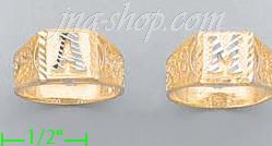 14K Gold Initial Letter Ring - Click Image to Close