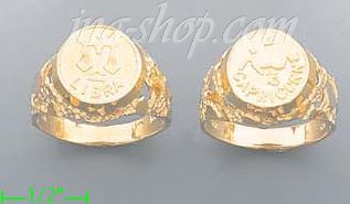 14K Gold Zodiac/Month Ring - Click Image to Close