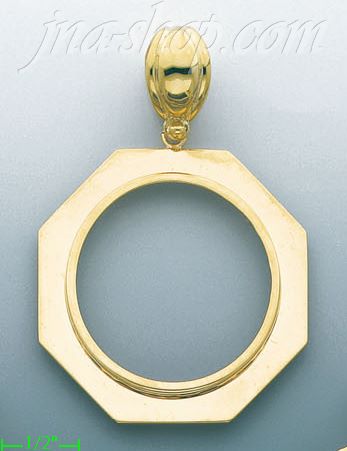 14K Gold 51 Peso Bezel Coin Charm Pendant - Click Image to Close
