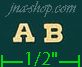 14K Gold Loose Initial (all letters available) - Click Image to Close