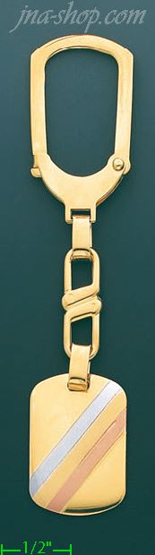 14K Gold Key Chain - Click Image to Close