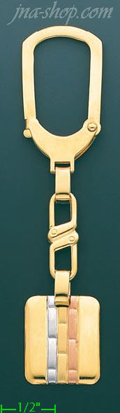 14K Gold Key Chain - Click Image to Close