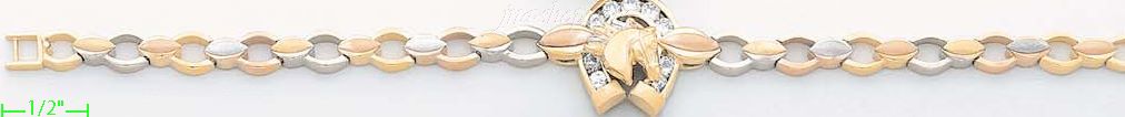 14K Gold Fancy Bracelet - Click Image to Close