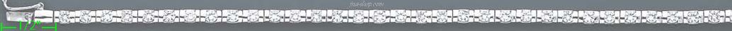 14K Gold Fancy White CZ Bracelet - Click Image to Close