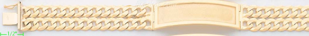 14K Gold Multi-Link ID Bracelet - Click Image to Close