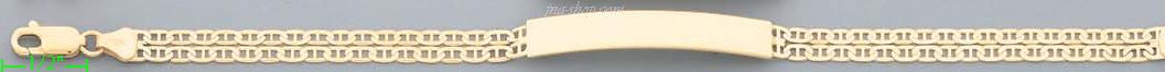 14K Gold Multi-Link ID Bracelet - Click Image to Close