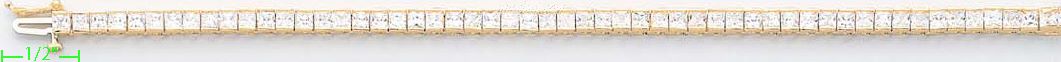 14K Gold Tennis Bracelet - Click Image to Close