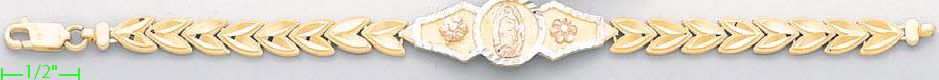 14K Gold Dia-Cut ID Bracelet - Click Image to Close