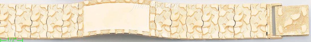 14K Gold Light Nugget ID Bracelet - Click Image to Close