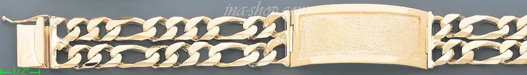 14K Gold Link ID Bracelet - Click Image to Close