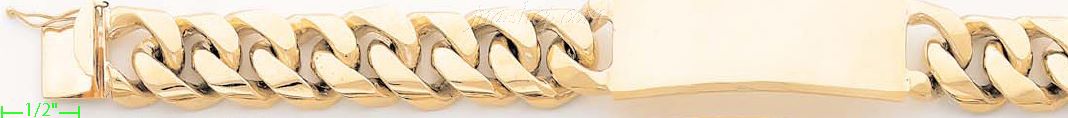 14K Gold Link ID Bracelet - Click Image to Close