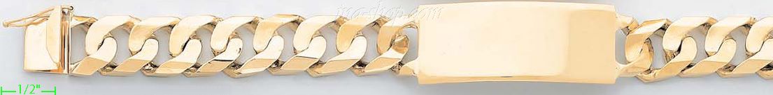 14K Gold Link ID Bracelet - Click Image to Close