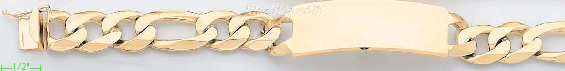 14K Gold Link ID Bracelet - Click Image to Close