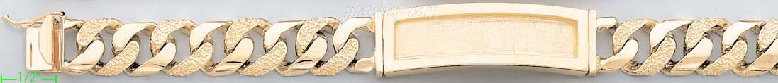 14K Gold Link ID Bracelet - Click Image to Close