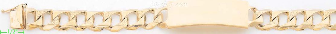 14K Gold Link ID Bracelet - Click Image to Close