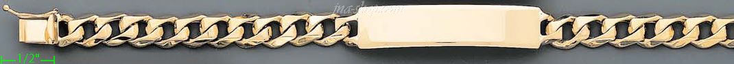 14K Gold Link ID Bracelet - Click Image to Close