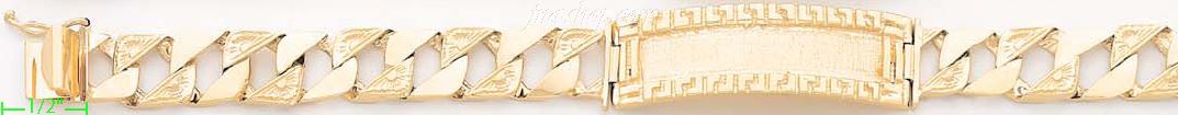 14K Gold Link ID Bracelet - Click Image to Close