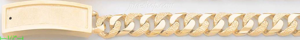 14K Gold Link ID Bracelet - Click Image to Close