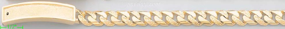 14K Gold Link ID Bracelet - Click Image to Close