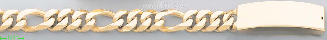 14K Gold Link ID Bracelet - Click Image to Close