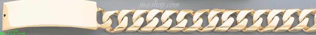 14K Gold Link ID Bracelet - Click Image to Close