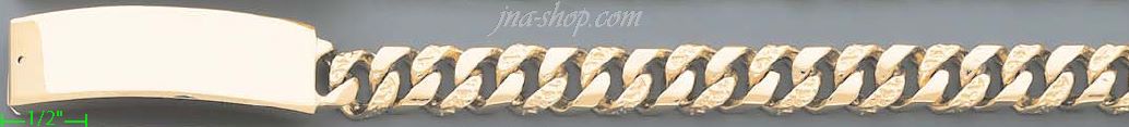 14K Gold Link ID Bracelet - Click Image to Close