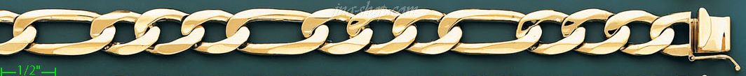 14K Gold Link Bracelet - Click Image to Close