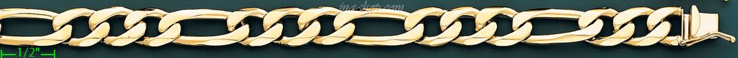 14K Gold Link Bracelet - Click Image to Close