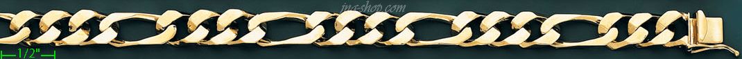 14K Gold Link Bracelet - Click Image to Close