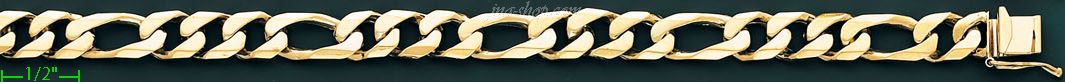 14K Gold Link Bracelet - Click Image to Close