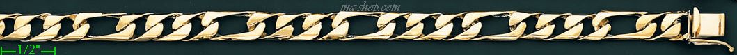 14K Gold Link Bracelet - Click Image to Close