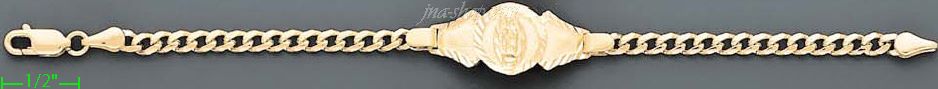 14K Gold Baby Link Bracelet - Click Image to Close