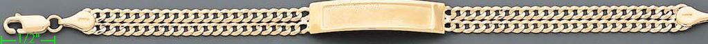 14K Gold Light Link ID Bracelet - Click Image to Close