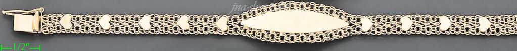 14K Gold Mex ID Bracelet - Click Image to Close