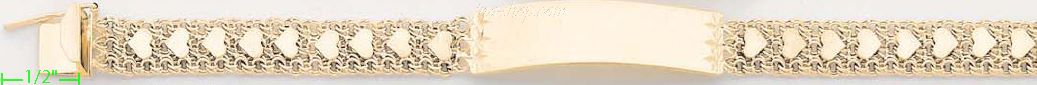 14K Gold Mex ID Bracelet - Click Image to Close