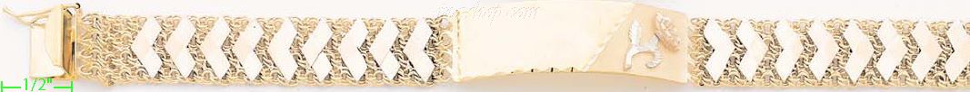 14K Gold Mex ID Bracelet - Click Image to Close