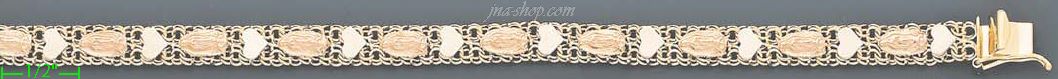 14K Gold Mex Bracelet - Click Image to Close