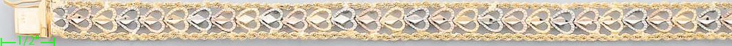 14K Gold Mex Rope Bracelet - Click Image to Close