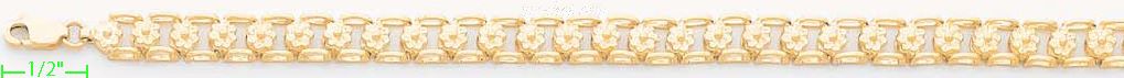 14K Gold Fancy Bracelet - Click Image to Close