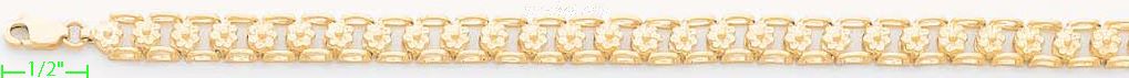 14K Gold Fancy Bracelet - Click Image to Close