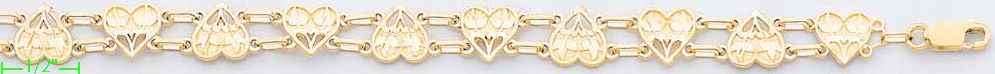 14K Gold Stamp Bracelet - Click Image to Close