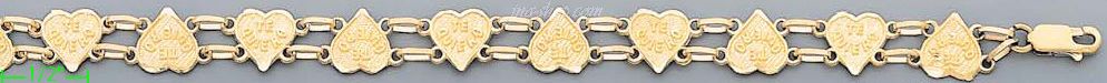 14K Gold Stamp Bracelet - Click Image to Close