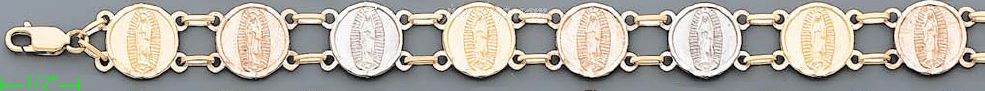 14K Gold Stamp Bracelet - Click Image to Close