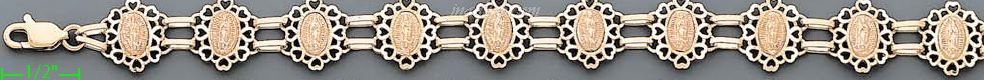 14K Gold Stamp Bracelet - Click Image to Close
